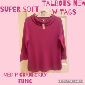 Talbots NEW w tags Ultra soft and flattering cranberry color tunic💓🙌